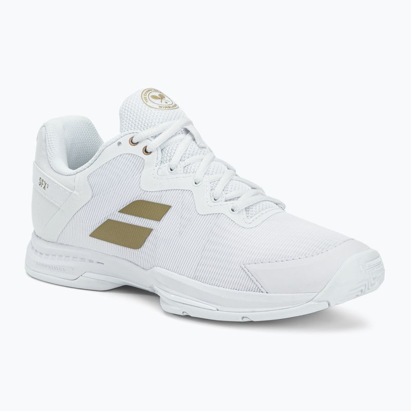 Buty do tenisa męskie Babolat 22 SFX3 All Court Wimbledon white/gold