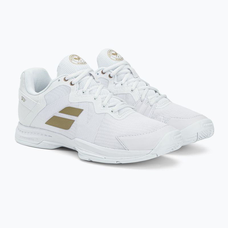 Buty do tenisa męskie Babolat 22 SFX3 All Court Wimbledon white/gold 4