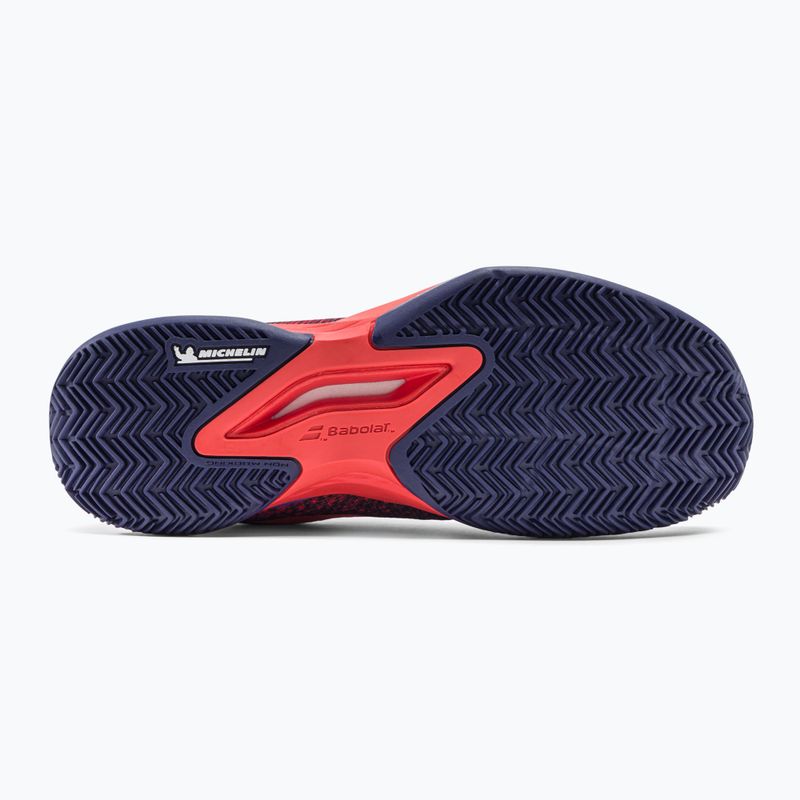 Buty do tenisa dziecięce Babolat 22 Jet Mach 3 Clay Jr blue ribbon 4