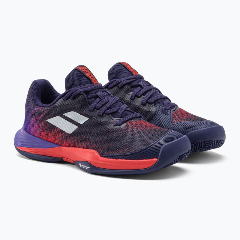 Buty do tenisa dziecięce Babolat 22 Jet Mach 3 Clay Jr blue ribbon 5