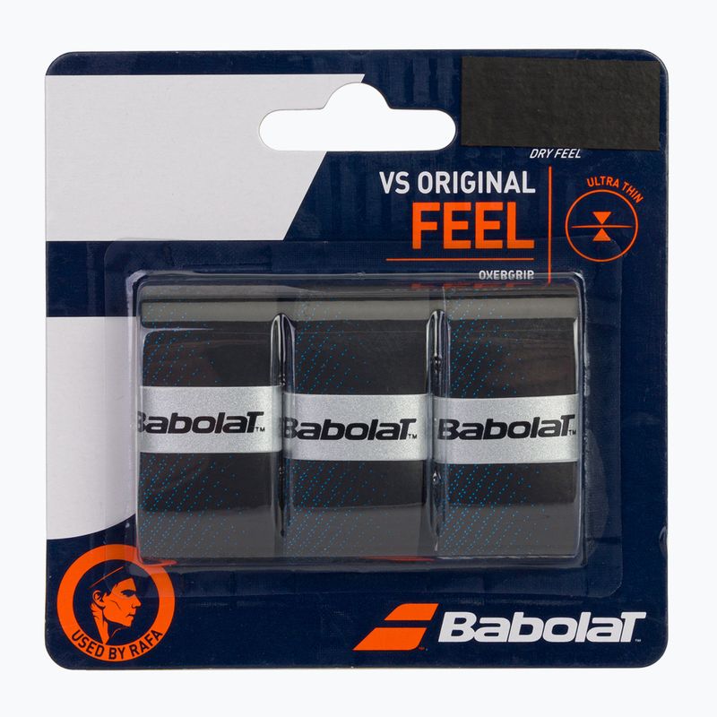 Owijki do rakiet tenisowych Babolat Vs Original 3 szt. black/blue