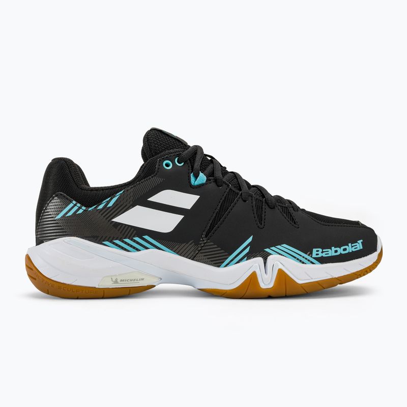 Buty do badmintona męskie Babolat Shadow Spirit black/light blue 2