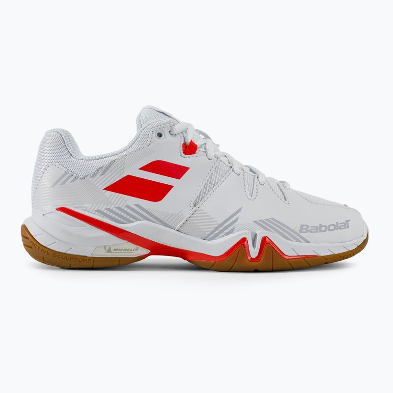 Buty do badmintona damskie Babolat Shadow Spirit W white/lavender 2