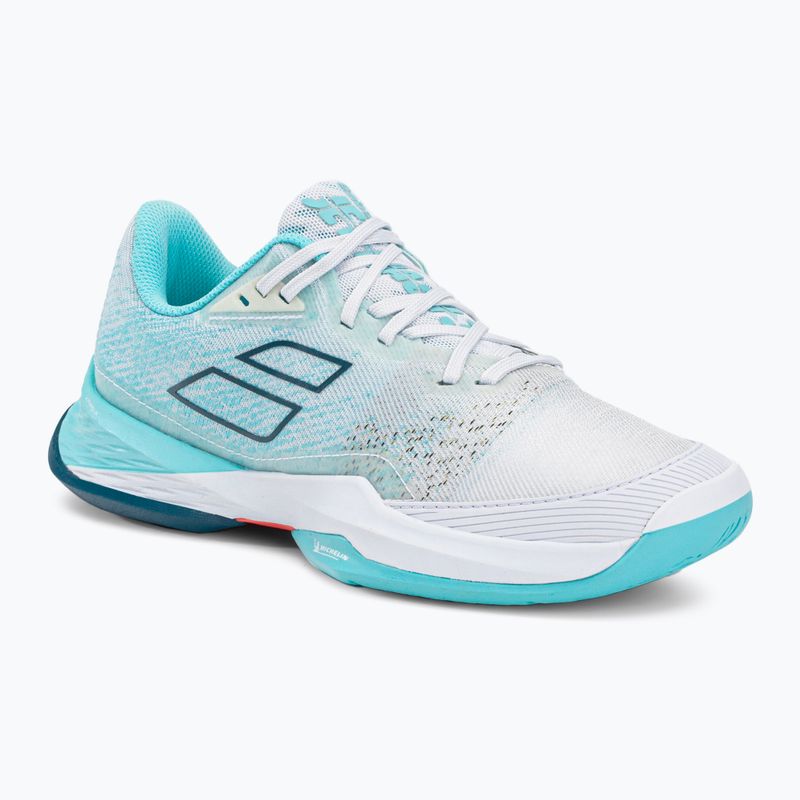 Buty do tenisa damskie Babolat Jet Mach 3 All Court white/angel blue