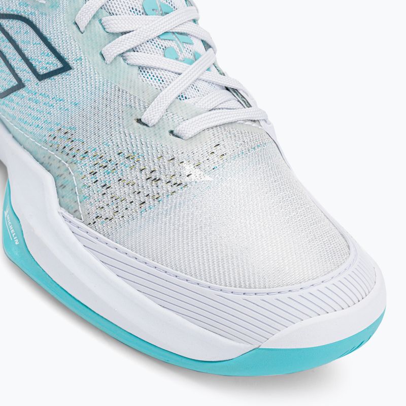 Buty do tenisa damskie Babolat Jet Mach 3 AC W white/angel blue 7