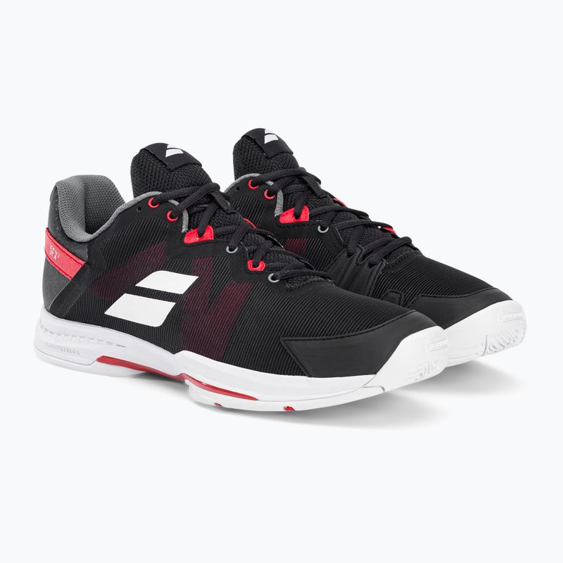 Buty do tenisa męskie Babolat SFX3 All Court black/poppy red 4