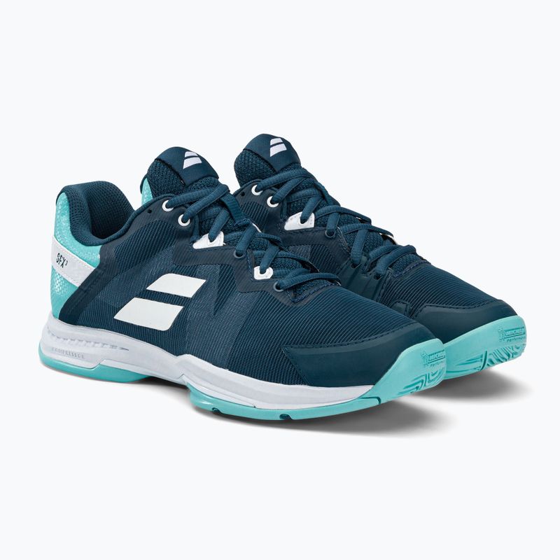 Buty do tenisa damskie Babolat SFX3 All Court W deep dive/blue 4
