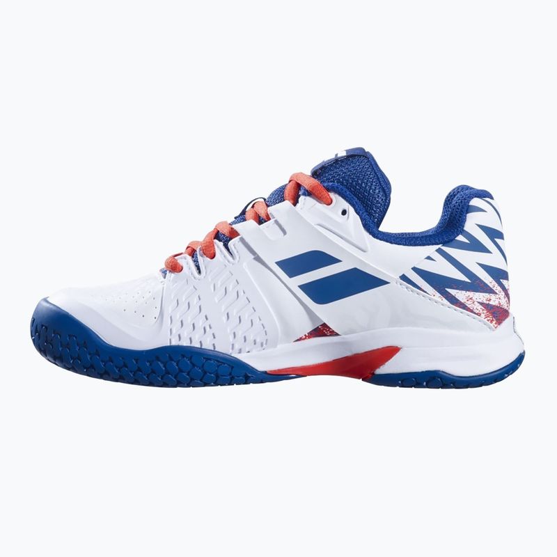 Buty do tenisa dziecięce Babolat Propulse All Court white/estate blue 10