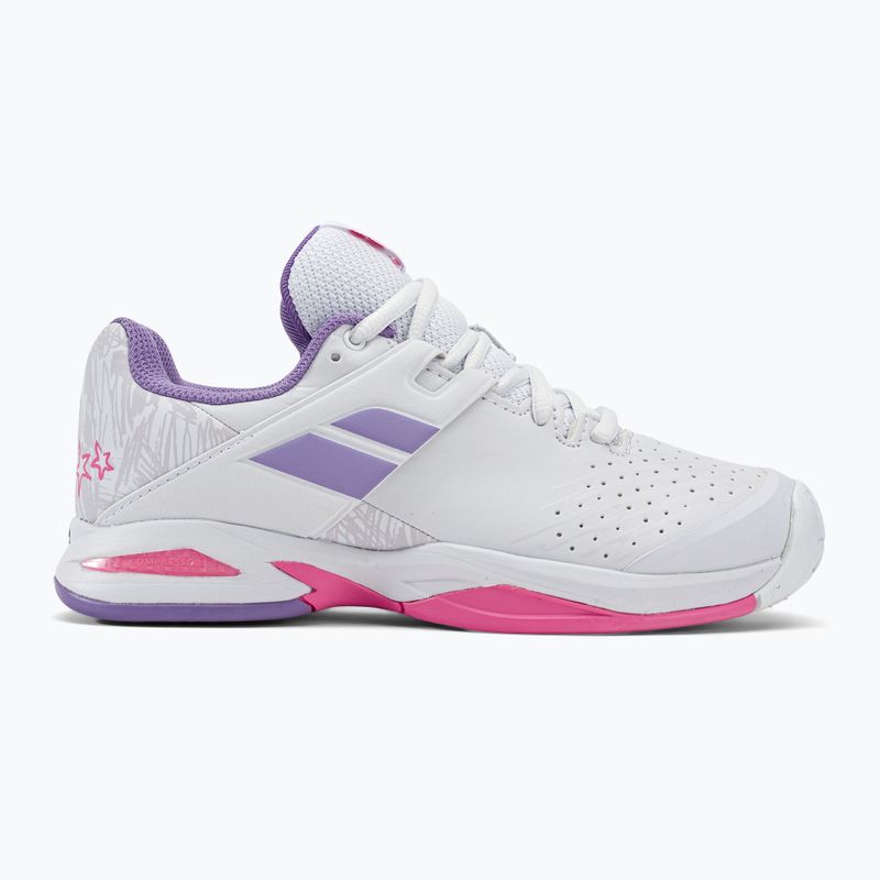 Buty do tenisa dziecięce Babolat Propulse All Court white/lavender 32S23884 2