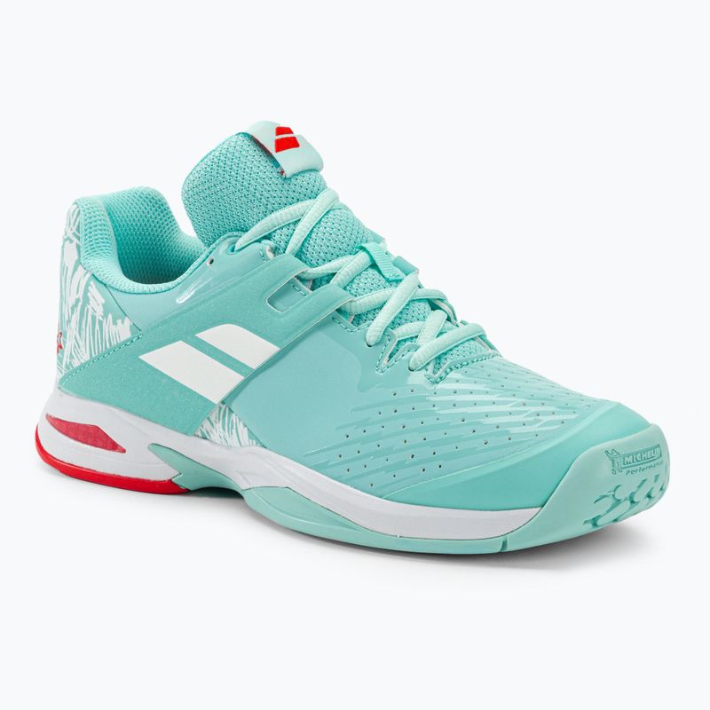 Buty do tenisa dziecięce Babolat Propulse All Court yucca/white