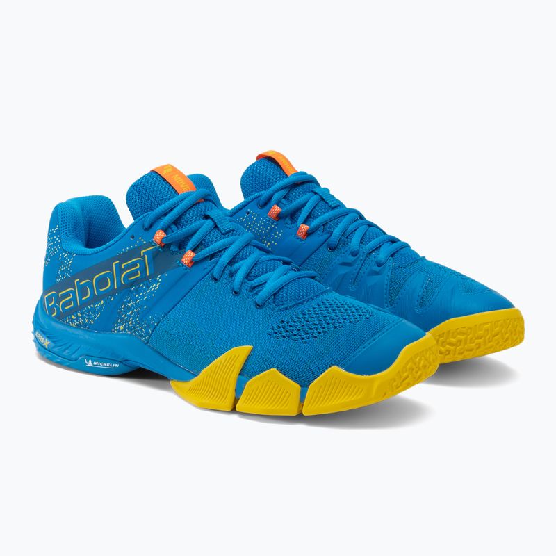Buty do padla męskie Babolat Movea french blue/vibrant yellow 4