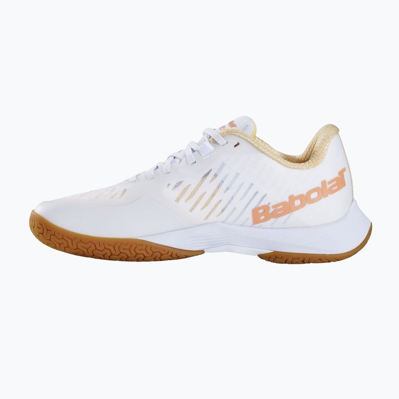 Buty do badmintona damskie Babolat Shadow Tour 5 W white/ yellow 10