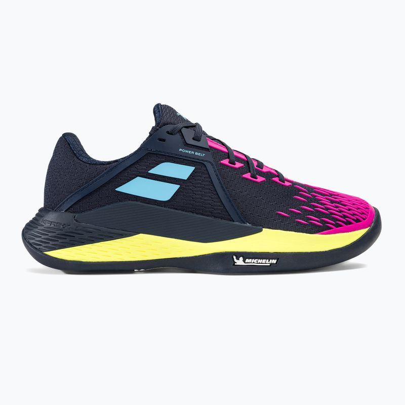 Buty do tenisa męskie Babolat Propulse Fury 3 Clay dark blue/pink aero 2