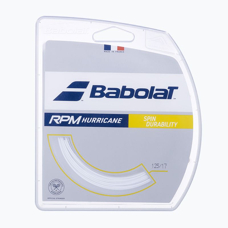 Naciąg tenisowy Babolat 12 m RPM Hurricane white
