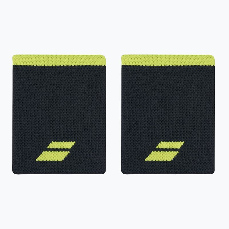 Frotki na nadgarstek Babolat Logo Jumbo Wristband 2 szt. black/aero