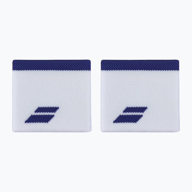 Frotki na nadgarstek Babolat Logo Wristband 2 szt. white/sodalite blue