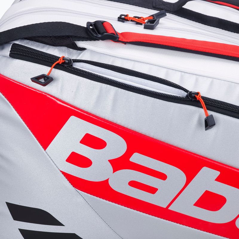 Torba do padla Babolat RH Pro Padel Juan Lebron 62 l white/ silver/ red 3