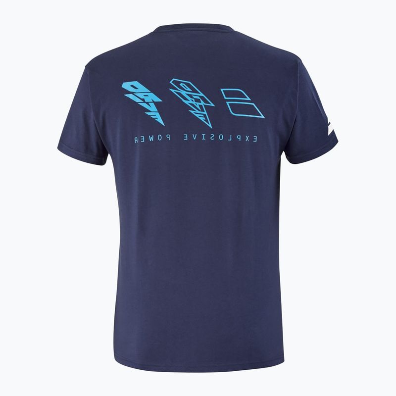 Koszulka męska Babolat Drive Cotton drive heritage blue 2