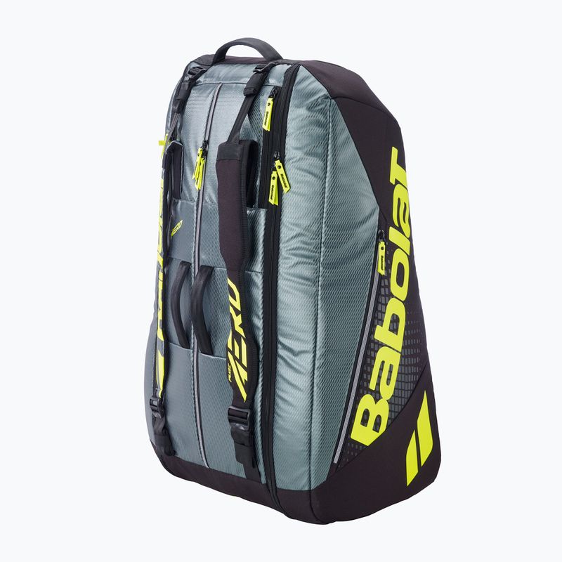 Torba tenisowa Babolat RH X12 Pure Aero 85 l metallic grey/black/fluo yellow 2