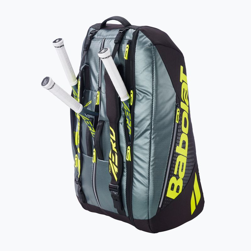Torba tenisowa Babolat RH X12 Pure Aero 85 l metallic grey/black/fluo yellow 3