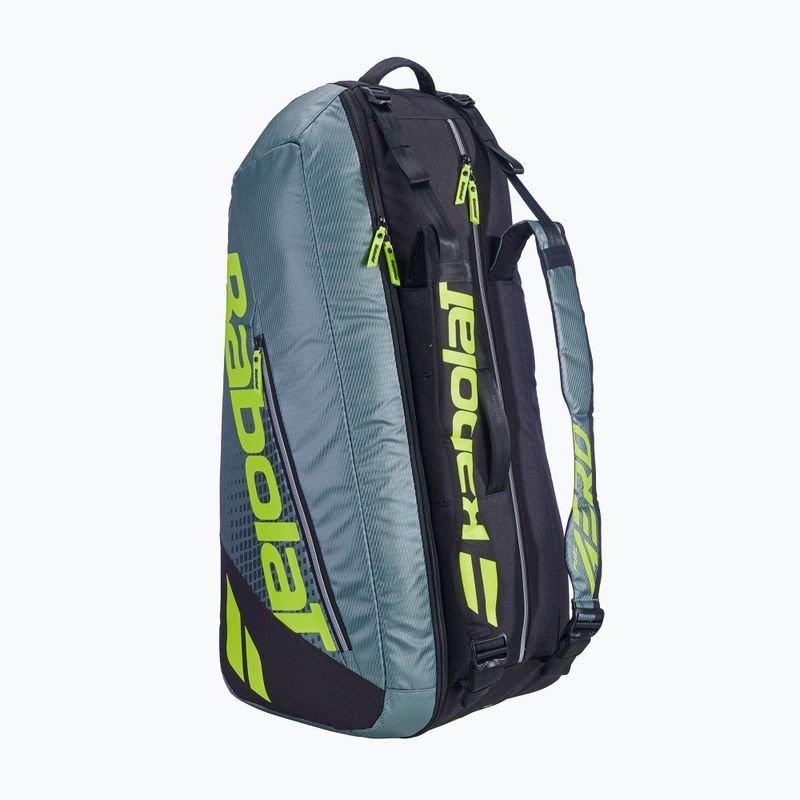 Torba tenisowa Babolat RH X6 Pure Aero 60 l metallic grey/black/fluo yellow