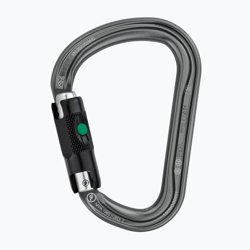 Karabinek wspinaczkowy Petzl William Ball-Lock grafitowy