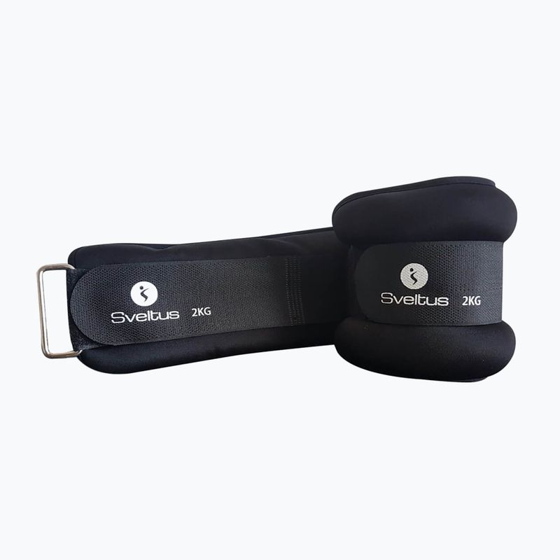 Obciążniki na kostki i nadgarstki Sveltus Weighted Cuff 2 x 2 kg black
