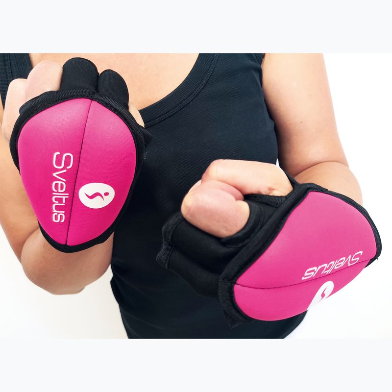 Obciążniki na nadgarstki Sveltus Pilox 2 x 0,25 kg black/pink 4