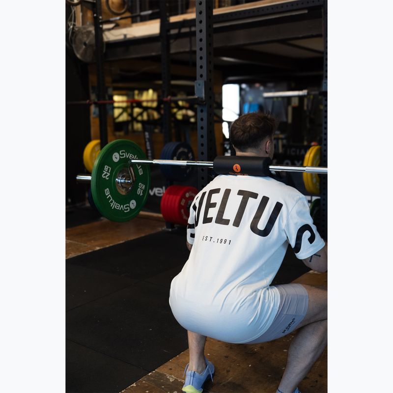 Gryf olimpijski do przysiadów + 2 zaciski Sveltus Safety Squat Bar chrome/black 3