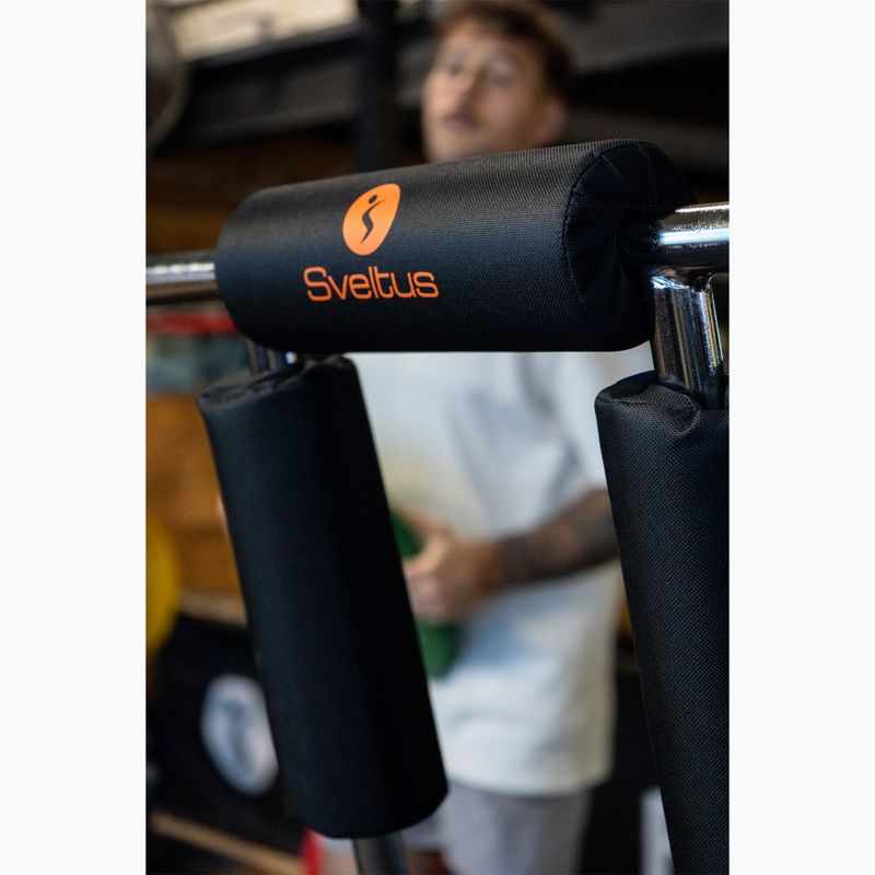 Gryf olimpijski do przysiadów + 2 zaciski Sveltus Safety Squat Bar chrome/black 6