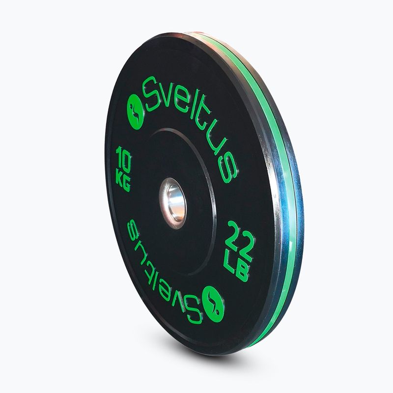 Obciążenie bumperowe olimpijskie Sveltus Training Olympic Disc 10 kg black 2