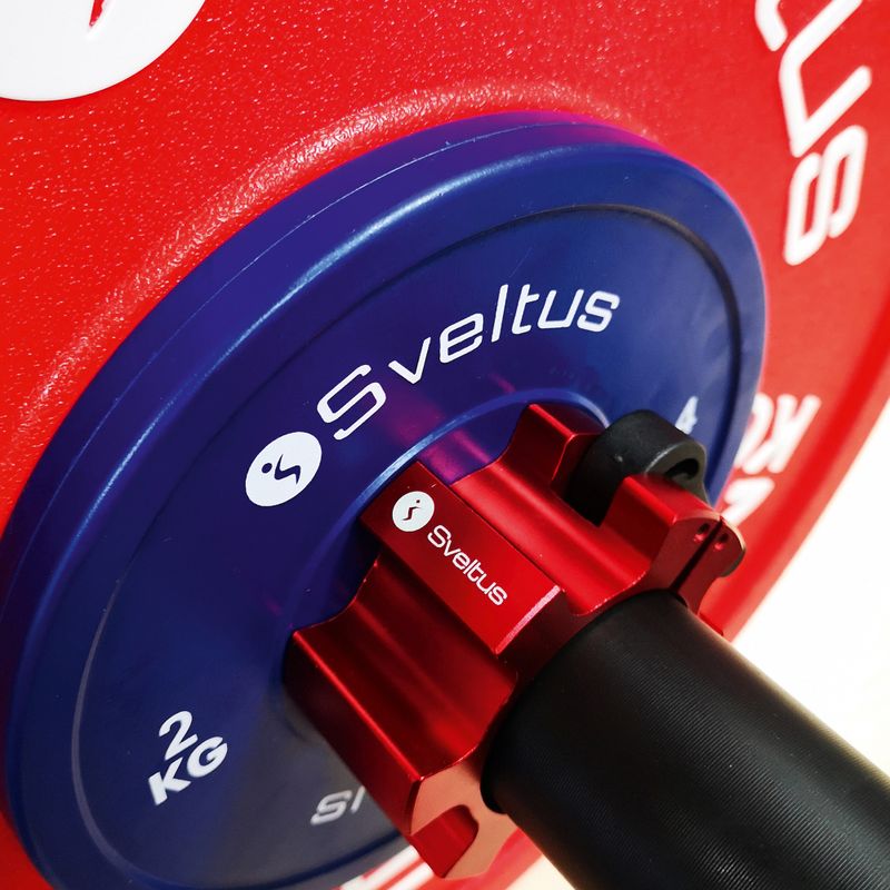Zaciski do sztangi Sveltus Aluminium Stop Disc 2 szt. red 3