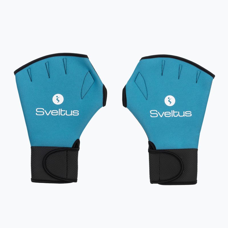 Rękawiczki do aquafitnessu Sveltus 1840 Aqua black/blue 2