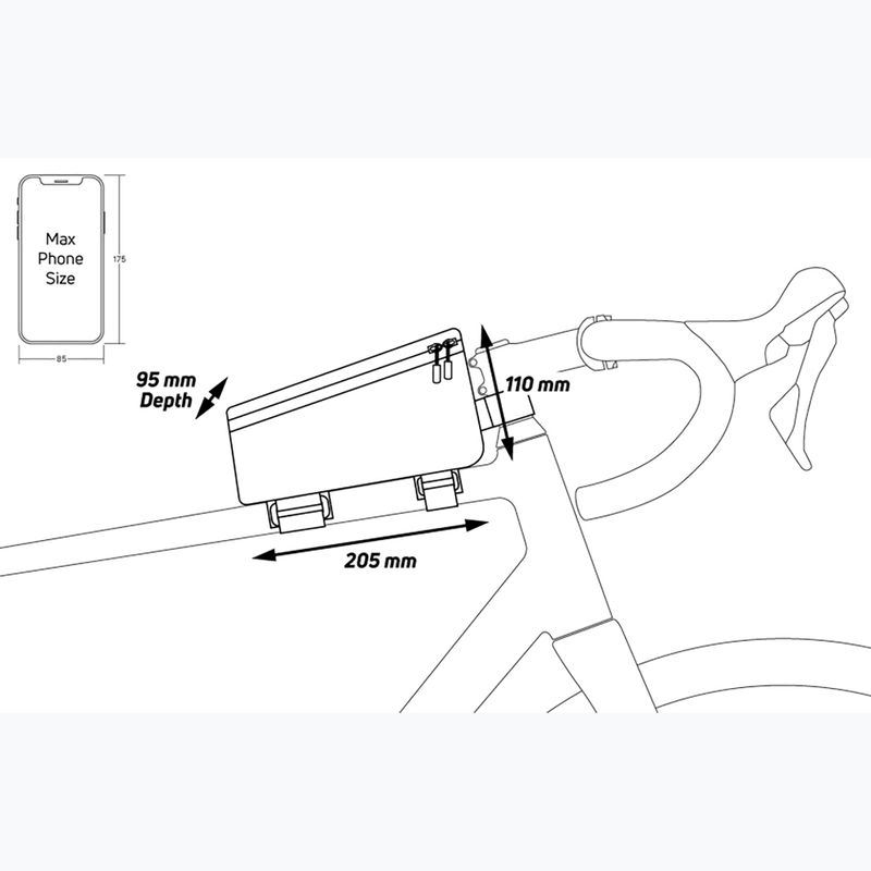 Torba rowerowa na ramę Zefal Console Pack T2 black 6