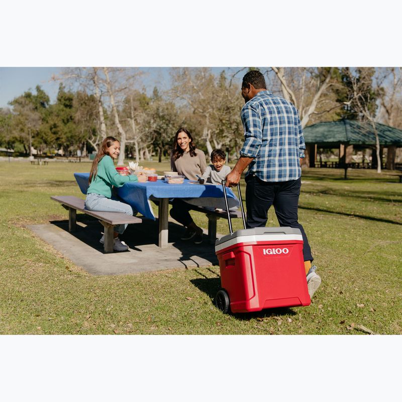 Lodówka turystyczna Igloo Latitude 60 Roller 56 l industrial red/meteorite 16