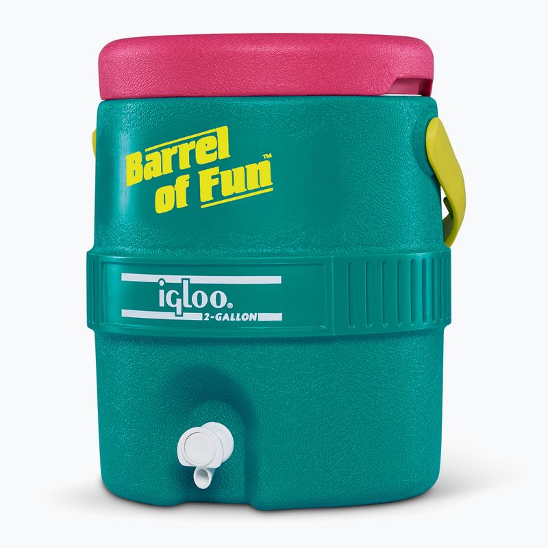 Zbiornik na wodę Igloo Retro Barrel Of Fun 2 Gallon 7,6 l dark jade/bold magenta/livewire yellow 3
