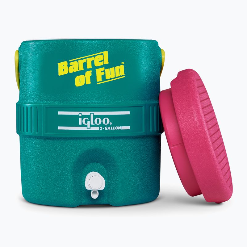 Zbiornik na wodę Igloo Retro Barrel Of Fun 2 Gallon 7,6 l dark jade/bold magenta/livewire yellow 6