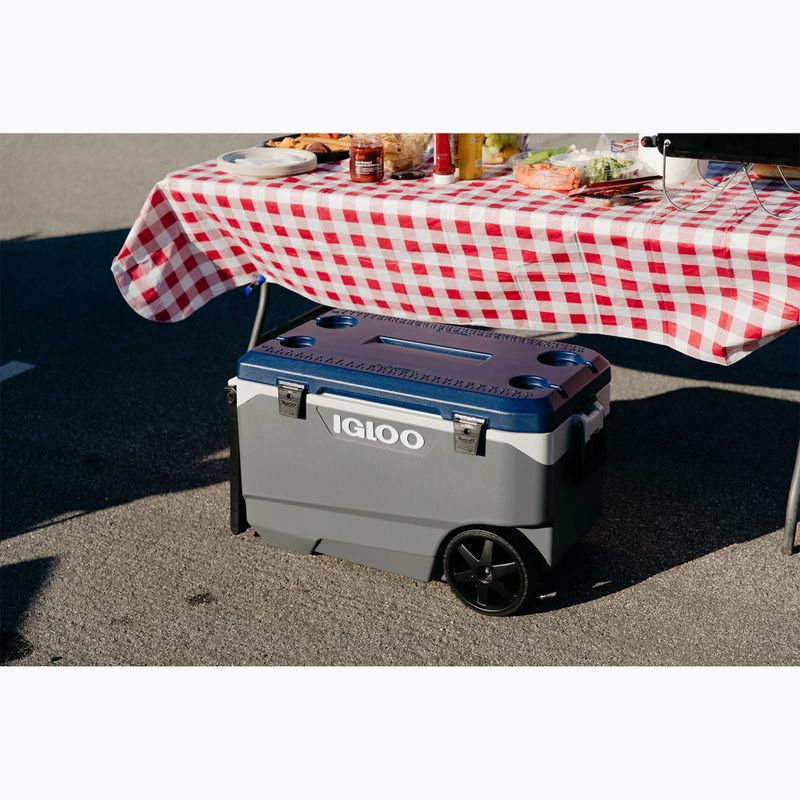 Lodówka turystyczna Igloo Maxcold Latitude 90 Roller 85 l carbonite/aegean sean 10