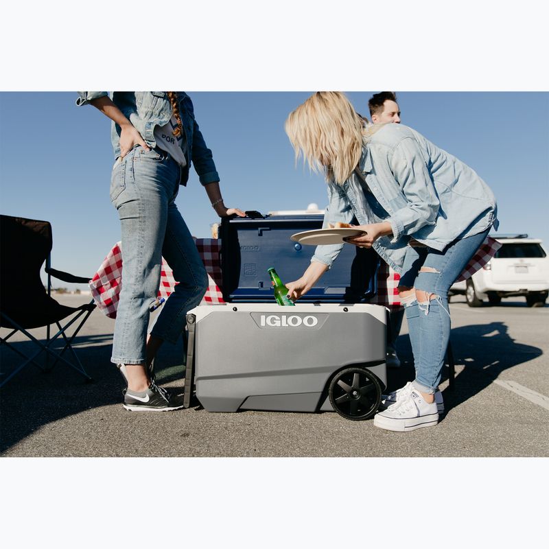 Lodówka turystyczna Igloo Maxcold Latitude 90 Roller 85 l carbonite/aegean sean 12