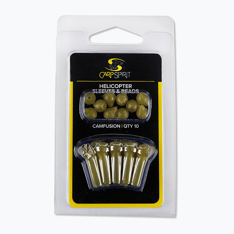 Gumki do zestawu helikopterowego Carp Spirit Helicoptor Sleeves & Beads Camo zielone ACS010232