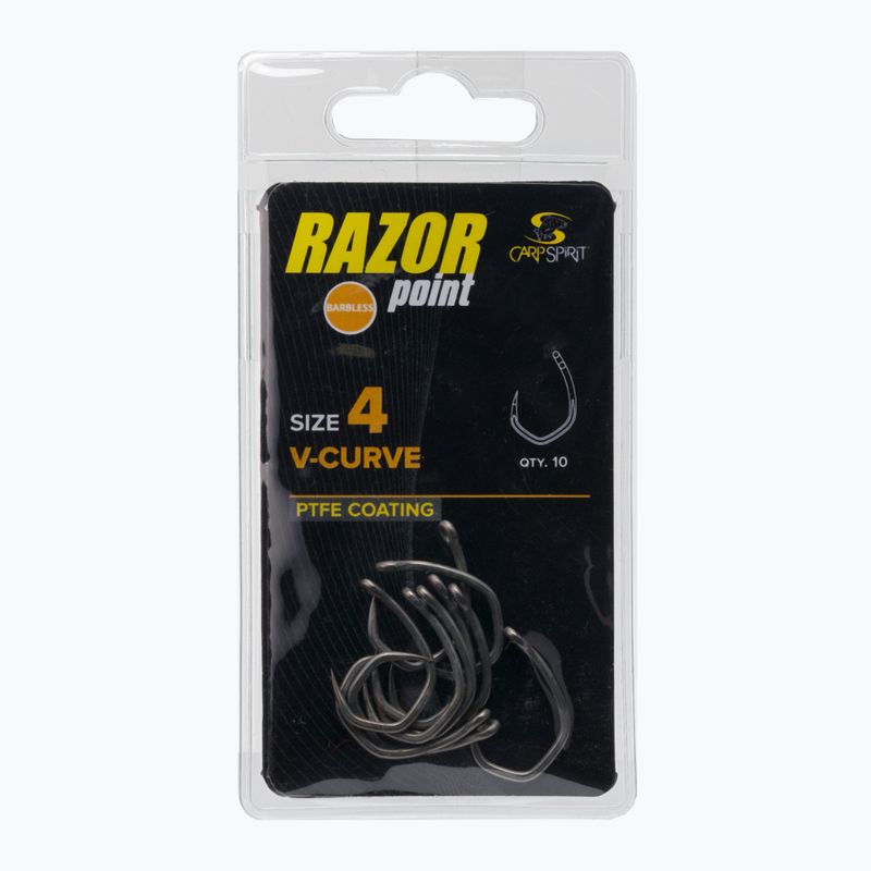 Haki Carp Spirit V-Curve Barbless szare ACS350096