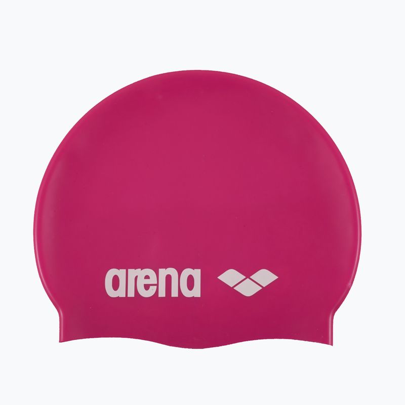 Czepek pływacki arena Classic Silicone fuchsia/white 2