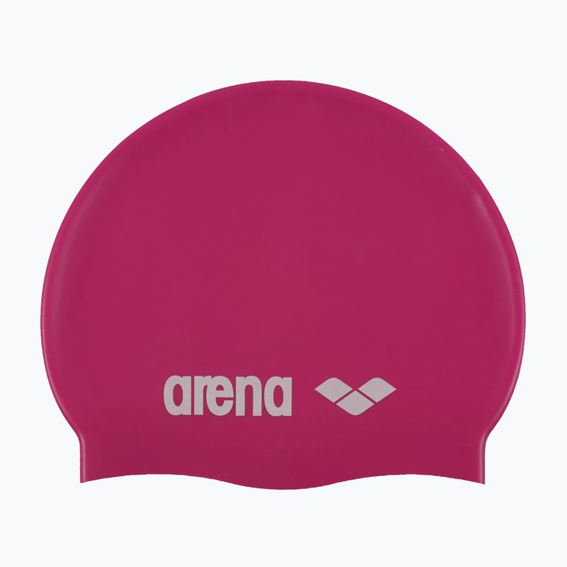 Czepek pływacki dziecięcy arena Classic Silicone Jr fuchsia/white 2