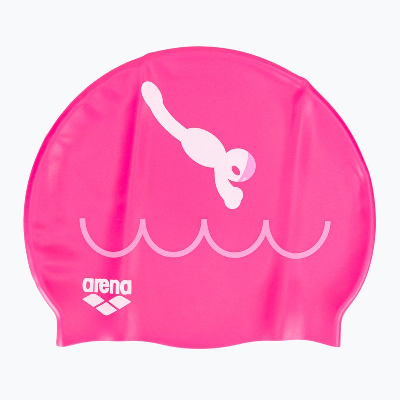 Czepek pływacki dziecięcy arena Kun Cap dive/fuchsia