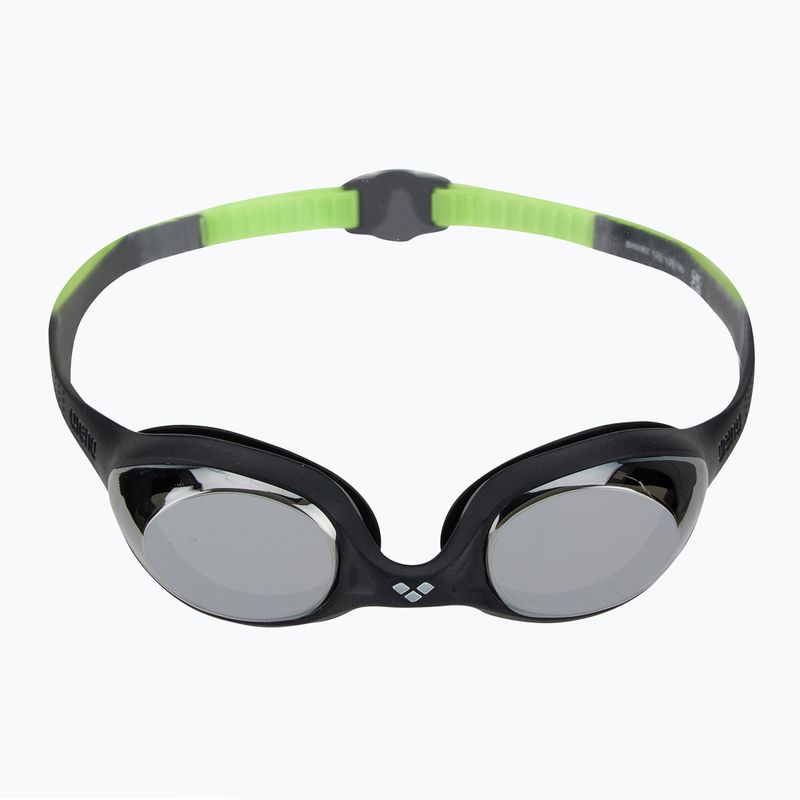 Okulary do pływania dziecięce arena Spider JR Mirror black/silver/green 2