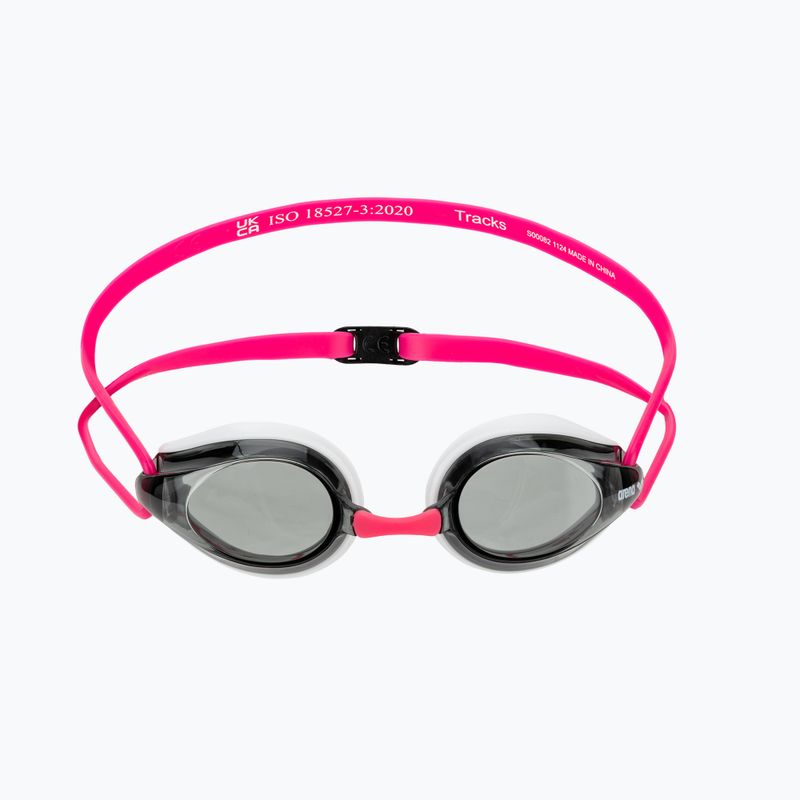 Okulary do pływania arena Tracks white/smoke/fuchsia 2