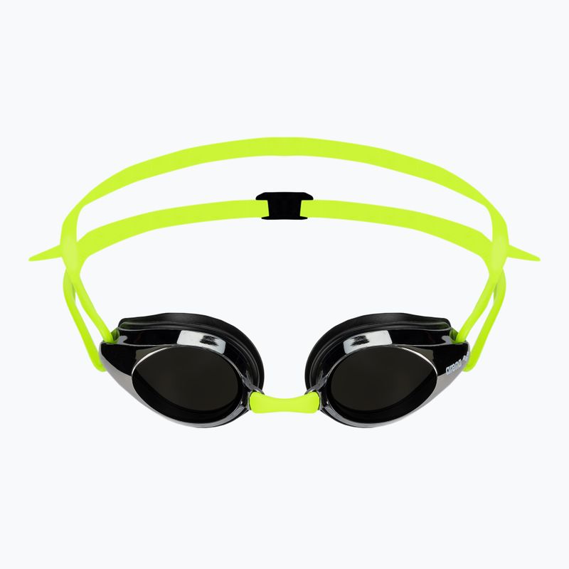 Okulary do pływania dziecięce arena Tracks JR Mirror silver/black/fluoyellow 2