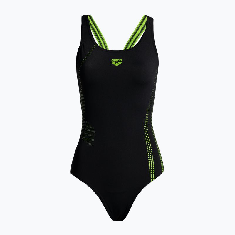 Strój pływacki jednoczęściowy damski arena Shadow One Piece black/leaf