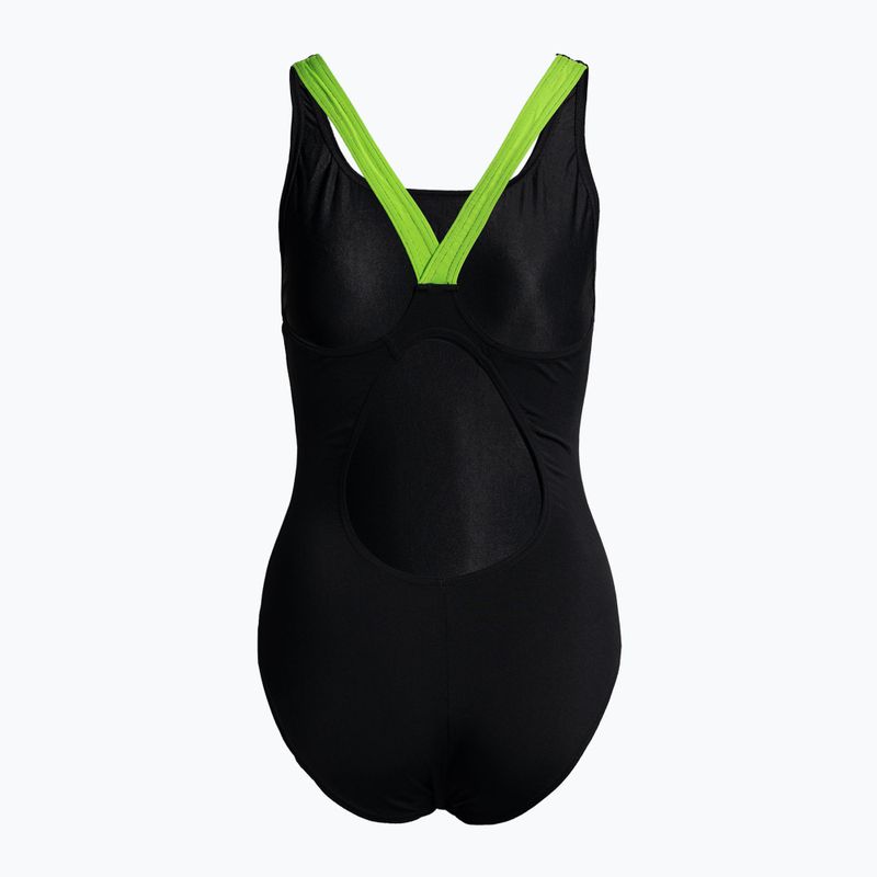 Strój pływacki jednoczęściowy damski arena Shadow One Piece black/leaf 2