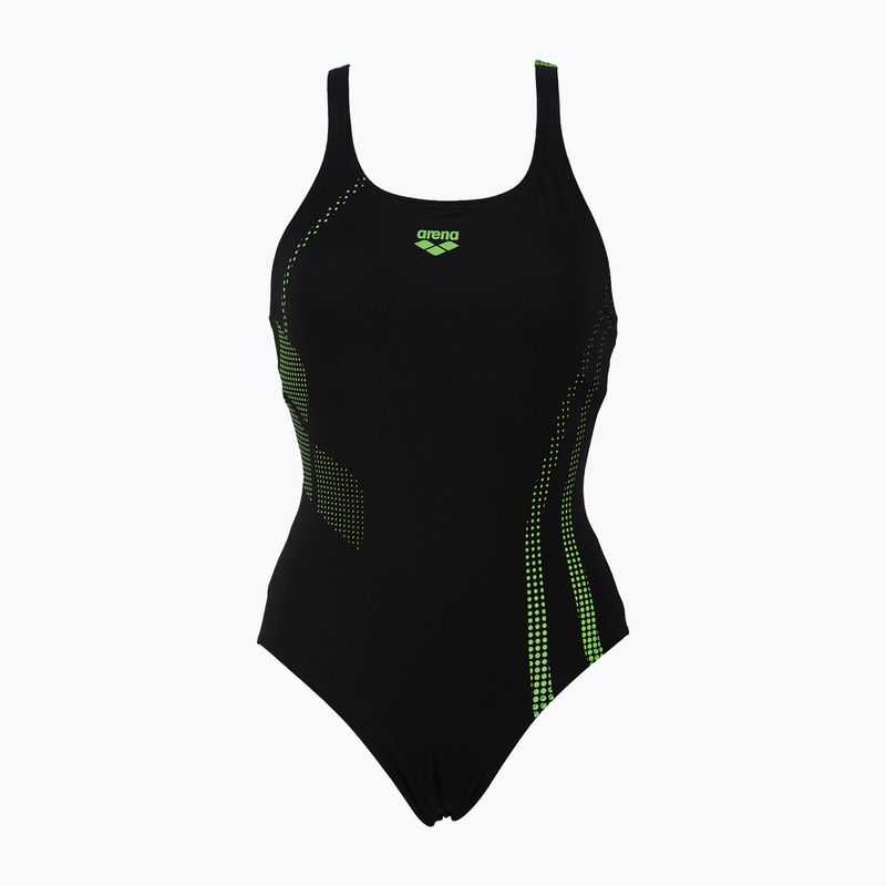 Strój pływacki jednoczęściowy damski arena Shadow One Piece black/leaf 4